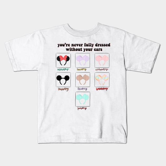 Week Ears Kids T-Shirt by missannagray